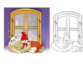 Nro 38 kilpailuun Illustration of a snowman baby falling asleep käyttäjältä berragzakariae