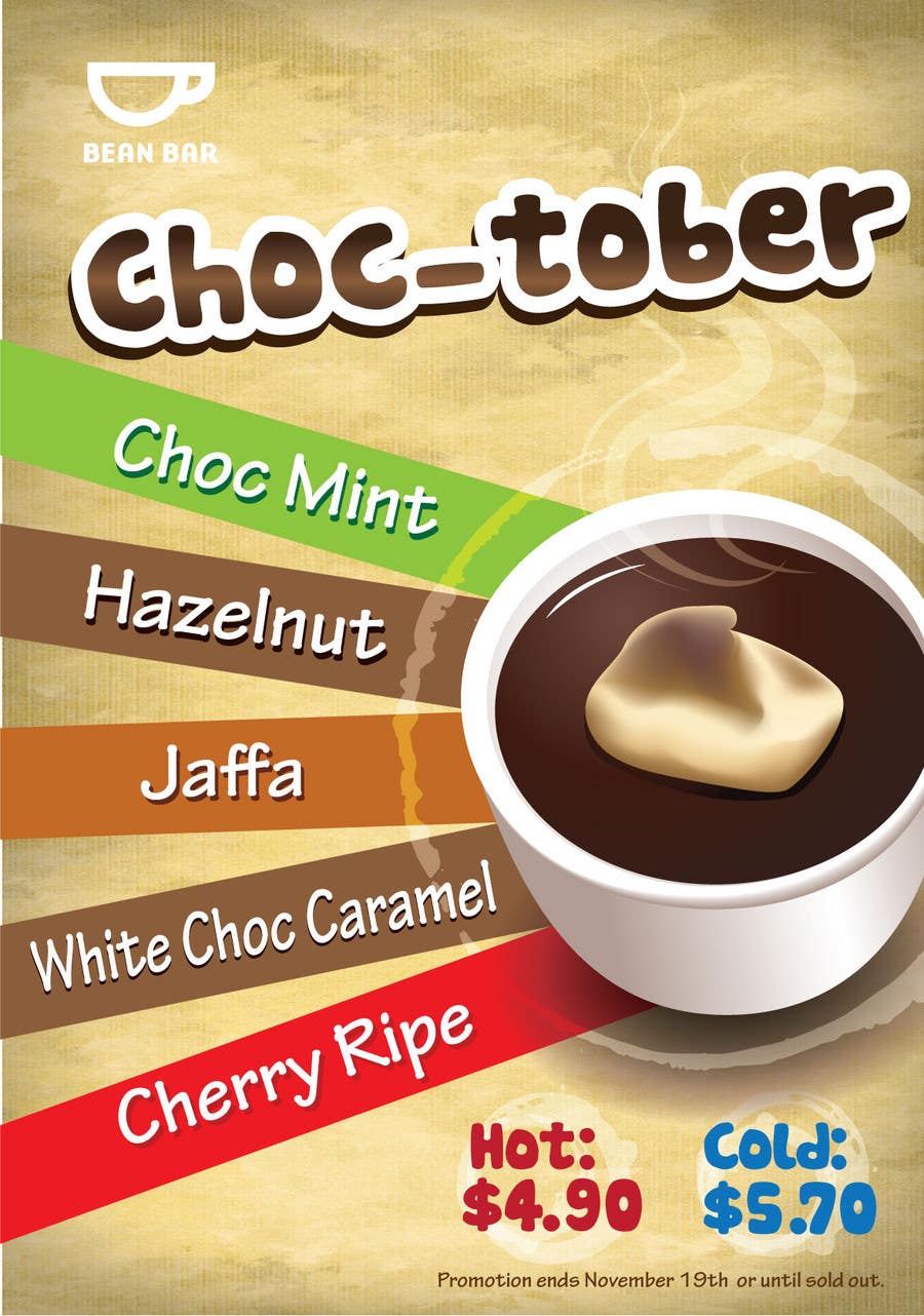 #68. pályamű a(z)                                                  Poster Design for a Chocolate promotion
                                             versenyre