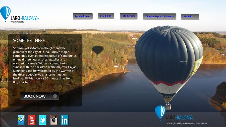 Konkurrenceindlæg #7 for                                                 Webdesign for website about balloon flights
                                            