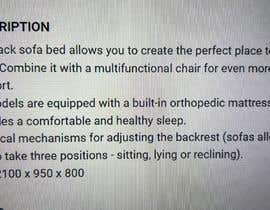 Nro 5 kilpailuun sofa bed design käyttäjältä fatimaalwandy