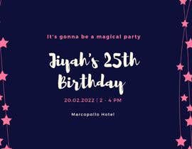 #30 Invitation card for birthday party. részére Nuratiqah1103 által