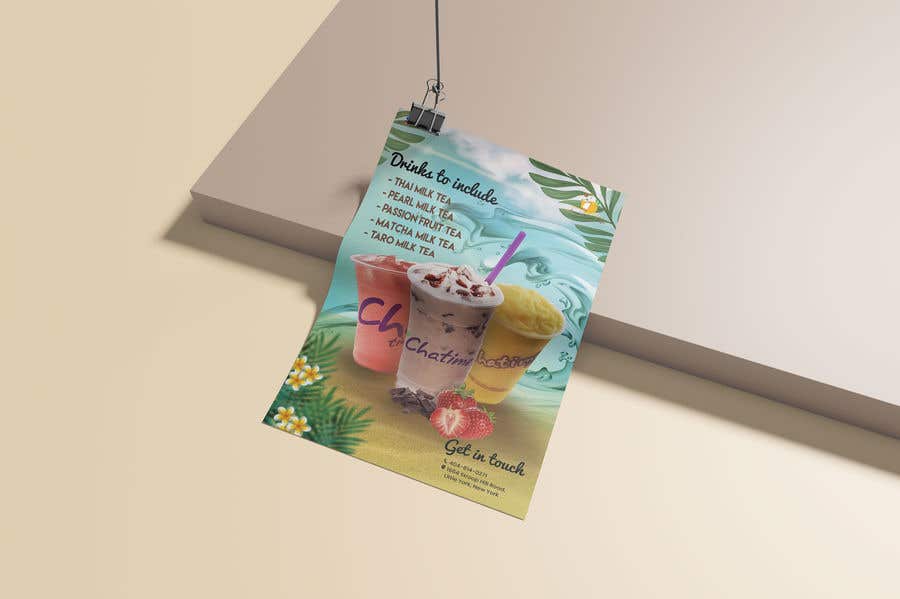 Contest Entry #14 for                                                 Boba Shop Poster
                                            