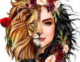 #44 untuk Single cover art (Half lion muzzle+Half Face) oleh elmatadormax