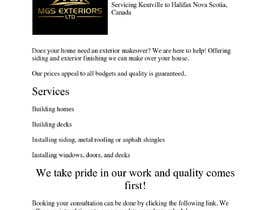 #11 para Write Home Page Copy for a website - MGS Exteriors Ltd por cattroberts13