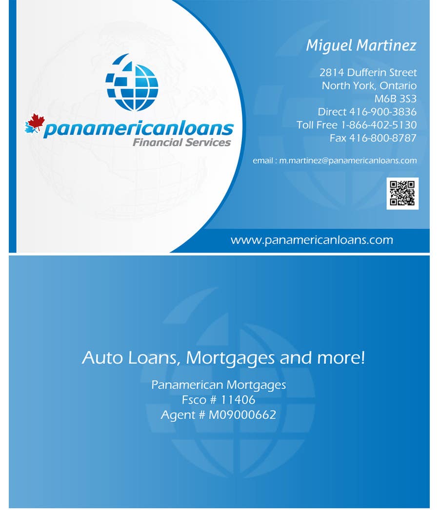 Contest Entry #38 for                                                 Design some Business Cards for Panamerican Loans
                                            