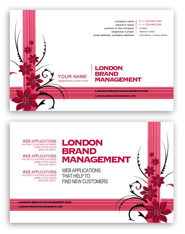 #40. pályamű a(z)                                                  Business Card Design for London Brand Management
                                             versenyre