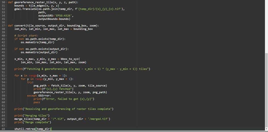 
                                                                                                                        Kilpailutyö #                                            2
                                         kilpailussa                                             Python script to convert raster pixels to points
                                        