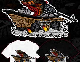 #21 for t shirt design hot rod/ rat fink inspired for fly fishing af rockztah89