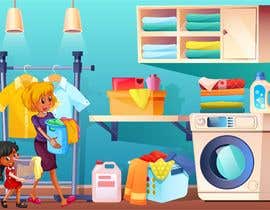 #14 для Sketch a parent child laundry scene від arifhusssaineu