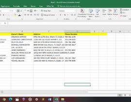 Nro 25 kilpailuun List organized into Excel sheet - 24/06/2022 07:38 EDT käyttäjältä salonimaurya3411