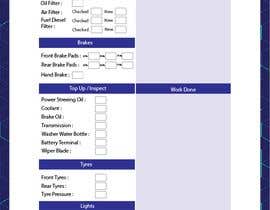 #22 for Car service Record sheet Design by shahpiyush0908