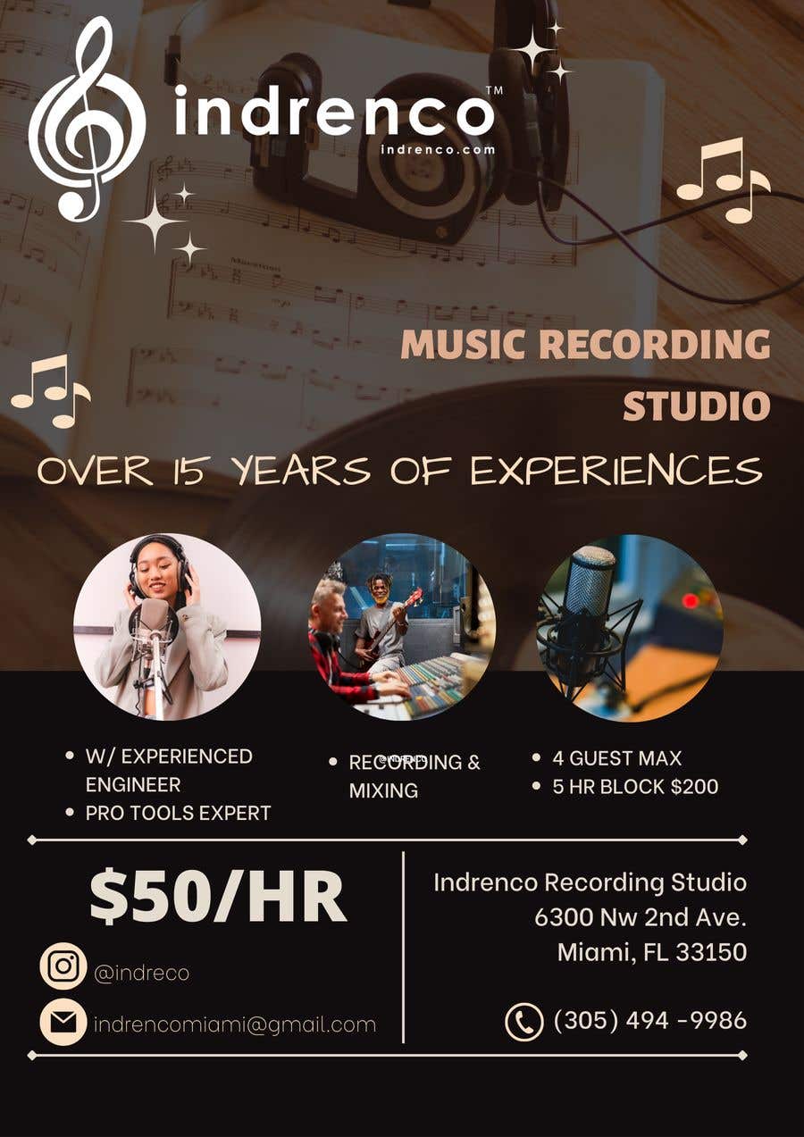 Konkurrenceindlæg #20 for                                                 Indrenco Recording Studio - Poster
                                            