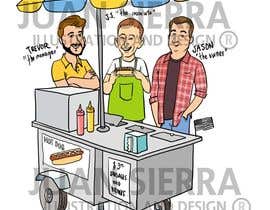#49 for Caricature of 3 people working a NY hot dog stand av graphicart