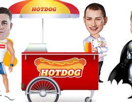 #54 for Caricature of 3 people working a NY hot dog stand by eduralive