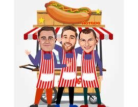 #40 for Caricature of 3 people working a NY hot dog stand av dantearoni