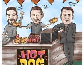 #57 for Caricature of 3 people working a NY hot dog stand by irifkii074
