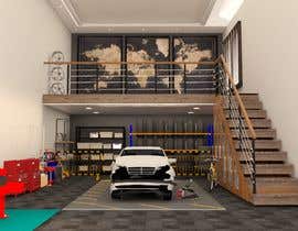 Nro 8 kilpailuun Design a colored 3D rendering and an illustrated floorplan of a luxurious car storage garage käyttäjältä saadatpak313