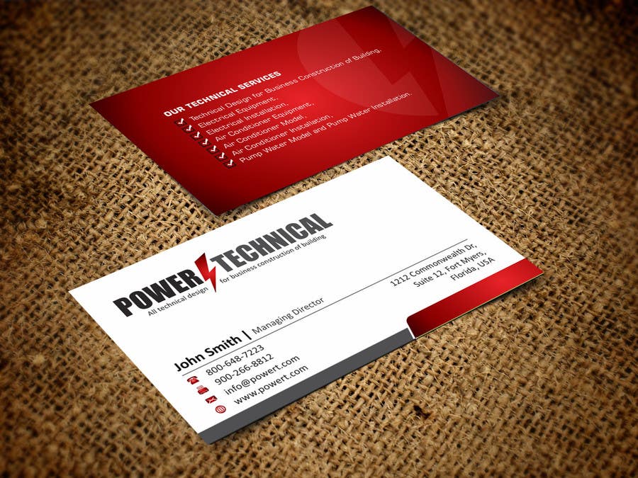 Kilpailutyö #9 kilpailussa                                                 Design some Business Cards for Power technical
                                            