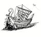 Миниатюра конкурсной заявки №33 для                                                     Black and white drawing or sketch of sailing ship on sea
                                                
