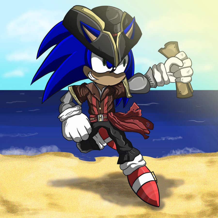 
                                                                                                                        Конкурсная заявка №                                            1
                                         для                                             Create an image of Sonic the Hedgehog dressed in a pirate outfit
                                        