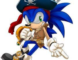 #3 для Create an image of Sonic the Hedgehog dressed in a pirate outfit от AbdullahTonmoy