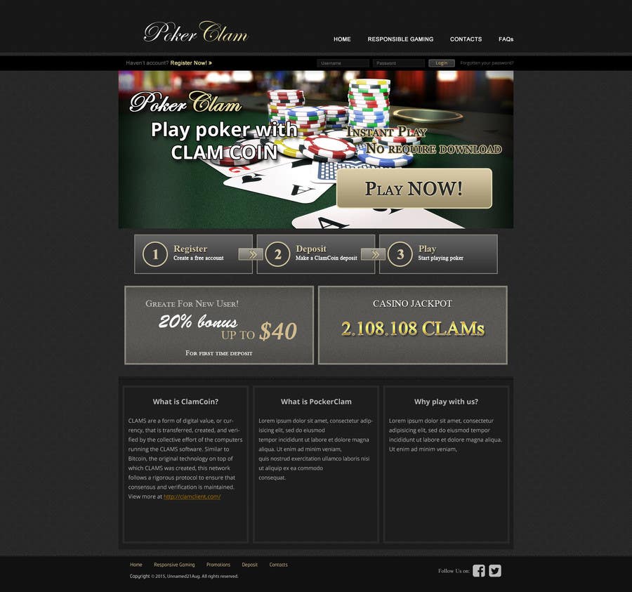 Inscrição nº 5 do Concurso para                                                 Design a poker website + BONUS
                                            