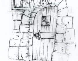 #15 for Black and White graphic of an entry door to an inn called the dancing captain by manikmoon