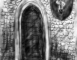 #21 for Black and White graphic of an entry door to an inn called the dancing captain by JasminaSV
