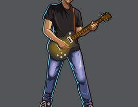 Nro 192 kilpailuun Guitarist Rocker Caricature/Cartoon for Merchandise käyttäjältä gigagido