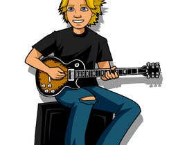 #129 untuk Guitarist Rocker Caricature/Cartoon for Merchandise oleh mujahidszaofari