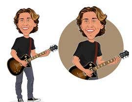 Nro 195 kilpailuun Guitarist Rocker Caricature/Cartoon for Merchandise käyttäjältä imasmalika