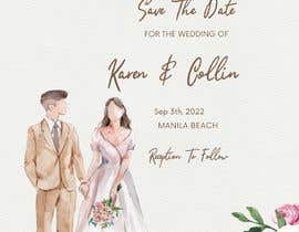 #136 dla Wedding Invitation  and Hold this date card przez EzzatSa3d
