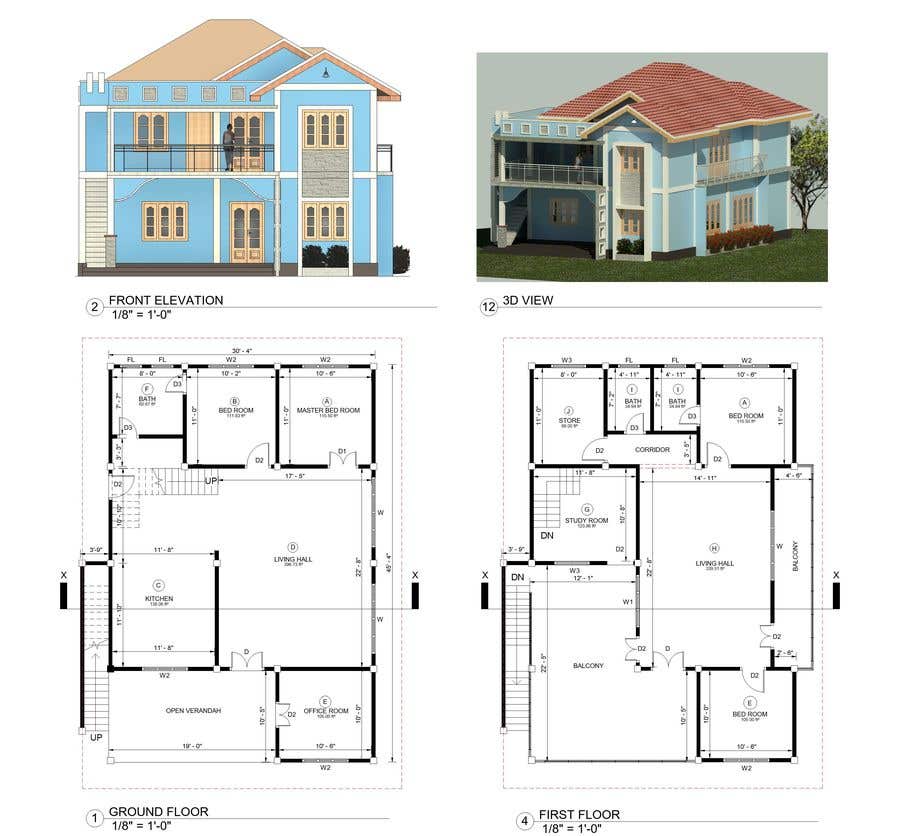 Intrarea #4 pentru concursul „                                                Need a floor plan for a Duplex/Triplex house. - 06/09/2022 01:39 EDT
                                            ”