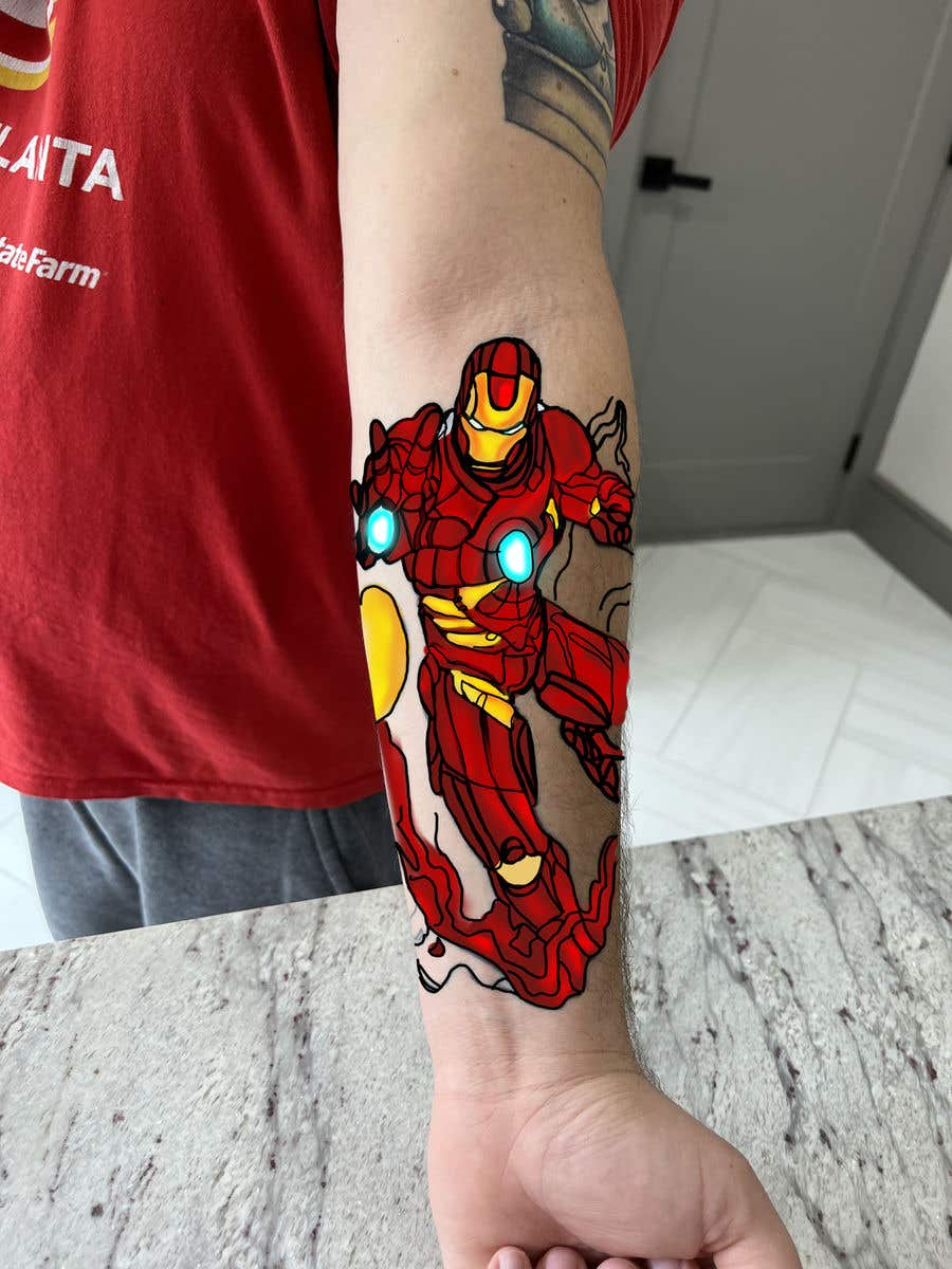 Contest Entry #11 for                                                 Add color to my photo for my tattoo- Iron Man & Astronaut
                                            