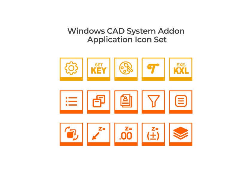 Kilpailutyö #21 kilpailussa                                                 Windows CAD System Addon Application Icon Set
                                            