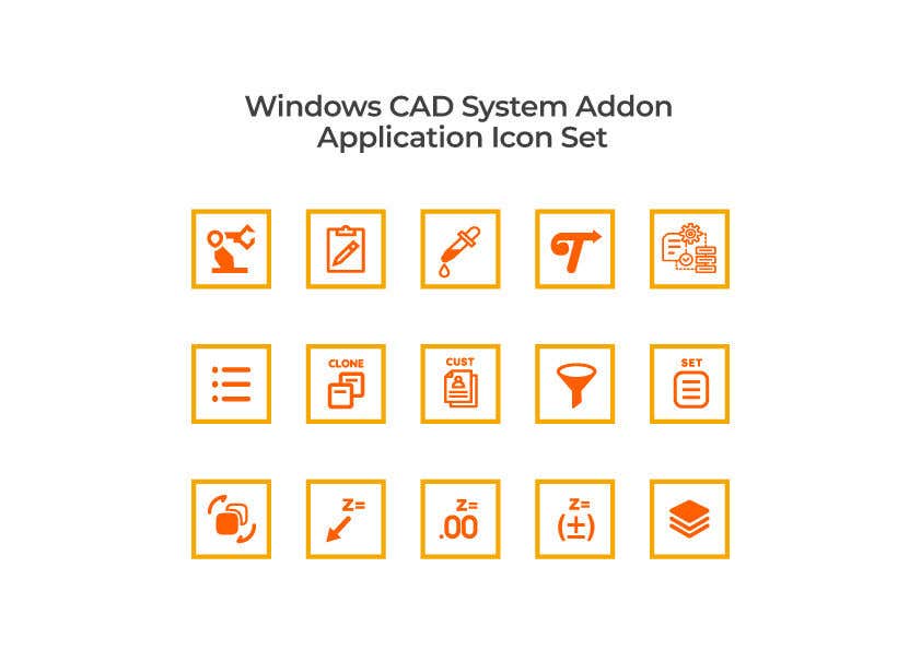 Kilpailutyö #26 kilpailussa                                                 Windows CAD System Addon Application Icon Set
                                            