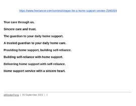 #127 для Slogan- for a home support service от DexterPang