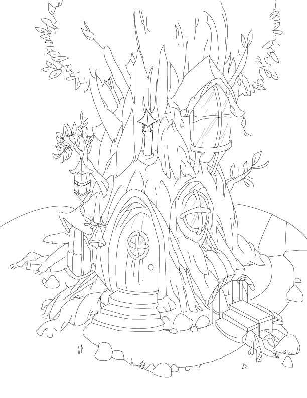 Entri Kontes #5 untuk                                                A Coloring Book of Tree Houses
                                            