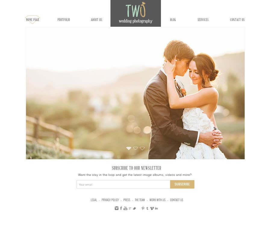 Penyertaan Peraduan #48 untuk                                                 Design a Website for Wedding Photographers
                                            
