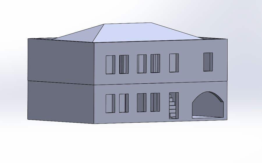 Intrarea #9 pentru concursul „                                                Create a 3D model (.stl) of this house for 3D printing
                                            ”