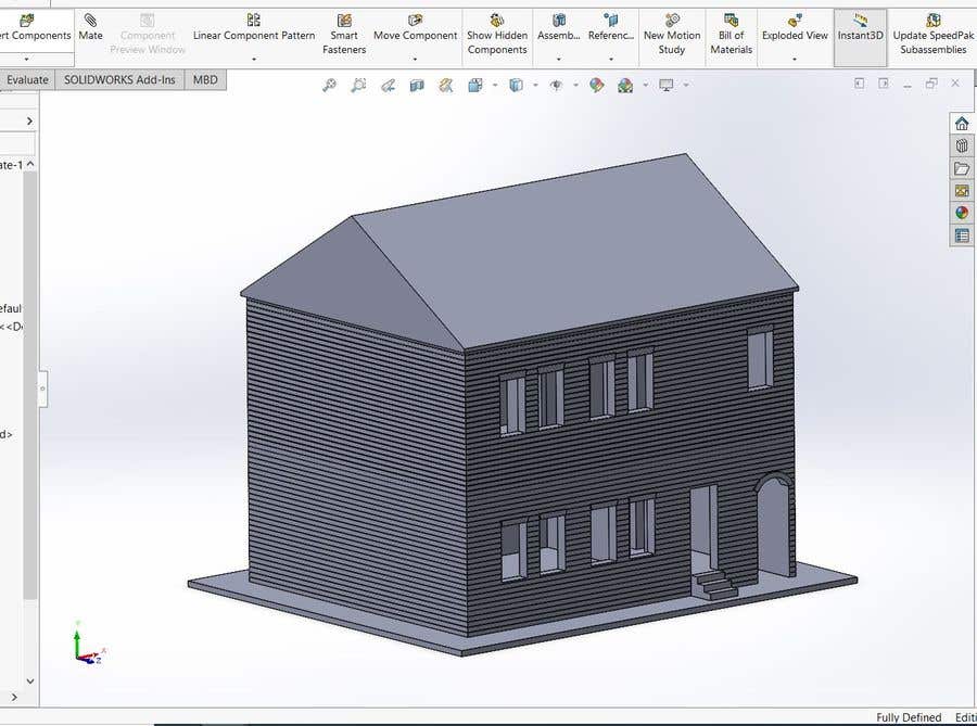 Intrarea #40 pentru concursul „                                                Create a 3D model (.stl) of this house for 3D printing
                                            ”