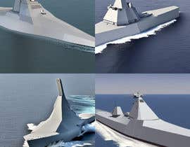 #35 for Zumwalt Destroyer and F35 Mash up or alternative displacement ship and multi propulsion craft mash up. by Mia909