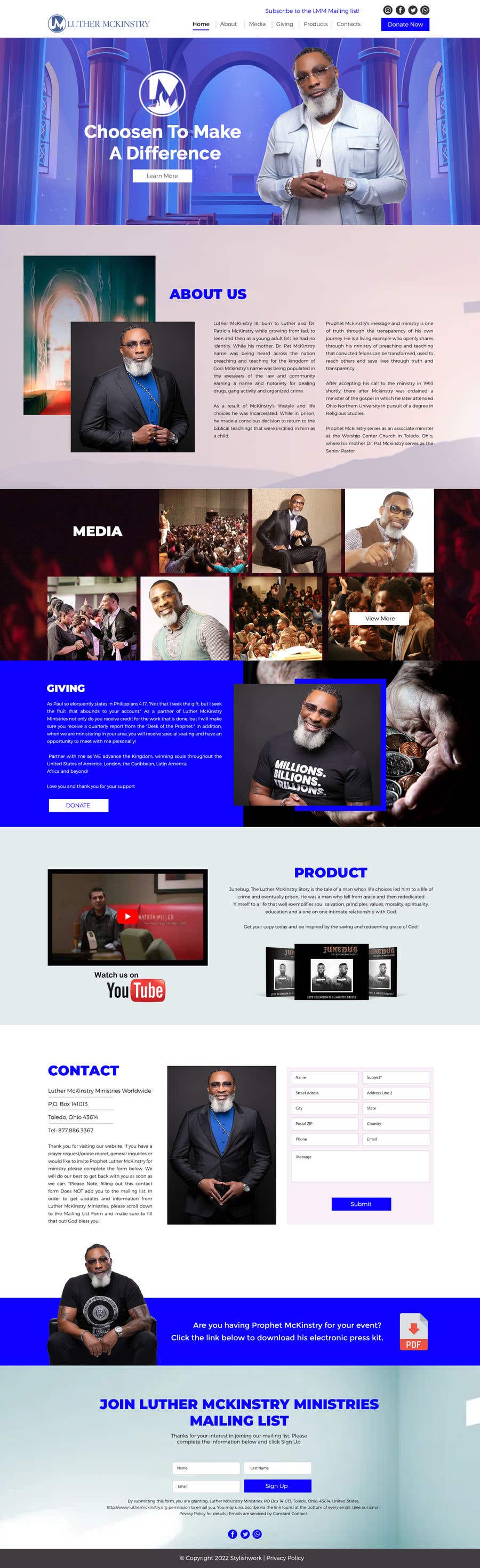 Proposition n°59 du concours                                                 Homepage design for church website
                                            