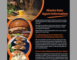 Nro 91 kilpailuun Design an A4  Agents flyer for Niseko Eats käyttäjältä aktarabanu802