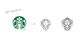 stages of the drawing of a woman with a starbucks logo
