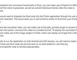 #20 for Flutter / Rust / OpenCV demonstration app af AbhishekEG