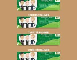 #57 pentru Produce social media banners for youtube linkedin facebook and twitter de către jubayer443