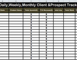 Nro 34 kilpailuun Daily, Weekly, Monthly Client &amp; Prospect Tracker käyttäjältä aminamira120
