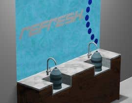 Nambari 22 ya create a product rendering for a water refill station na OlehMel