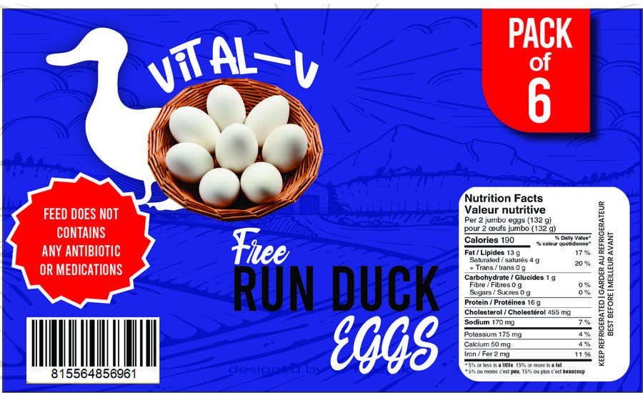 Конкурсная заявка №106 для                                                 New Label for Duck eggs (Dimensions: 5x3)
                                            